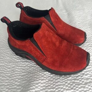 Merrell Red Jungle Moc Suede Shoes